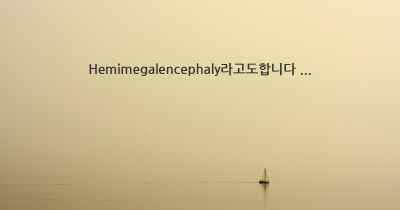 Hemimegalencephaly라고도합니다 ...