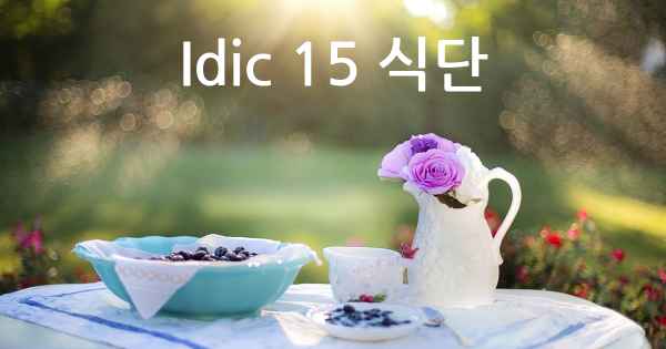 Idic 15 식단