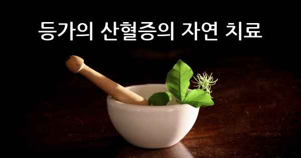 등가의 산혈증의 자연 치료