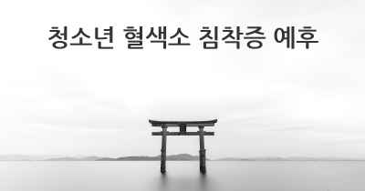 청소년 혈색소 침착증 예후