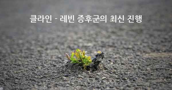 클라인 - 레빈 증후군의 최신 진행