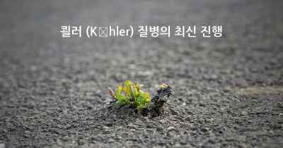 쾰러 (Köhler) 질병의 최신 진행