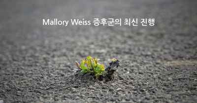 Mallory Weiss 증후군의 최신 진행
