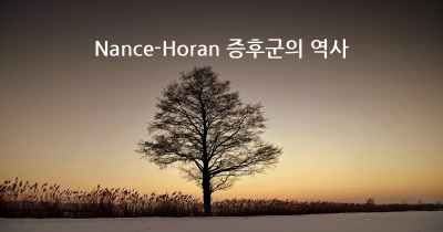 Nance-Horan 증후군의 역사