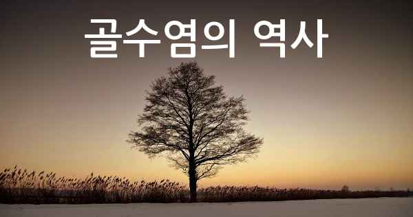 골수염의 역사