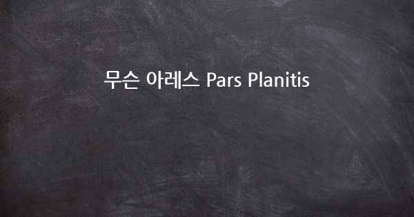 무슨 아레스 Pars Planitis