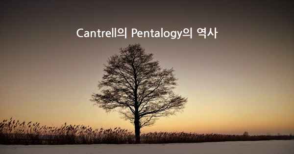 Cantrell의 Pentalogy의 역사