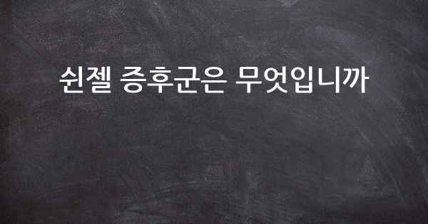 쉰젤 증후군은 무엇입니까
