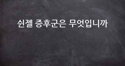 쉰젤 증후군은 무엇입니까