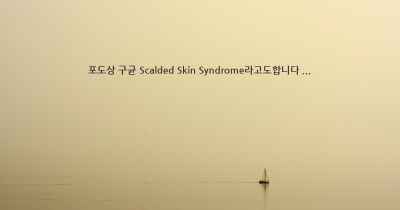 포도상 구균 Scalded Skin Syndrome라고도합니다 ...