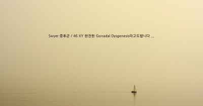 Swyer 증후군 / 46 XY 완전한 Gonadal Dysgenesis라고도합니다 ...