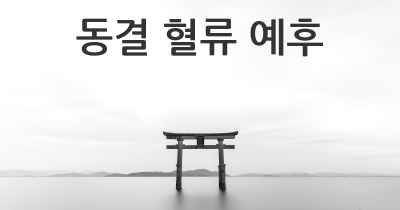 동결 혈류 예후