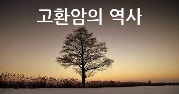 고환암의 역사