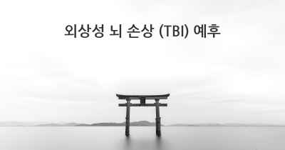 외상성 뇌 손상 (TBI) 예후