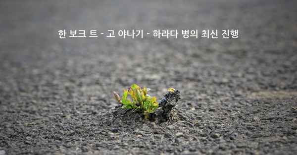 한 보크 트 - 고 야나기 - 하라다 병의 최신 진행