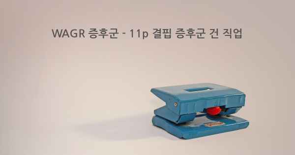 WAGR 증후군 - 11p 결핍 증후군 건 직업