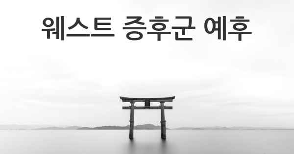 웨스트 증후군 예후