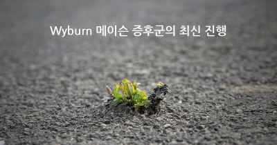 Wyburn 메이슨 증후군의 최신 진행