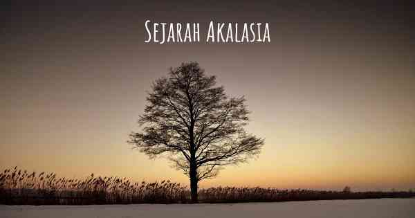 Sejarah Akalasia