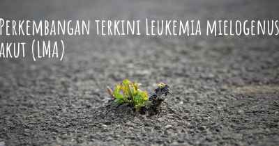 Perkembangan terkini Leukemia mielogenus akut (LMA)