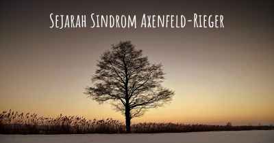 Sejarah Sindrom Axenfeld-Rieger