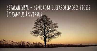 Sejarah SBPE - Sindrom Blefarofimosis Ptosis Epikantus Inversus