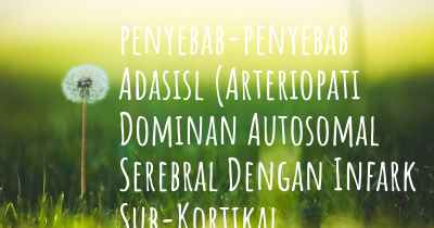 penyebab-penyebab Adasisl (Arteriopati Dominan Autosomal Serebral Dengan Infark Sub-Kortikal Leukoensefalopati)