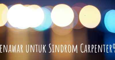 Penawar untuk Sindrom Carpenter%