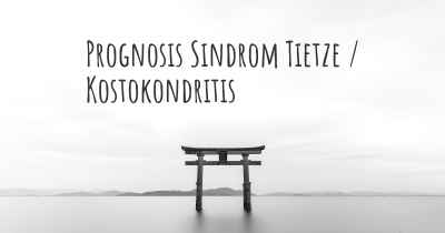 Prognosis Sindrom Tietze / Kostokondritis