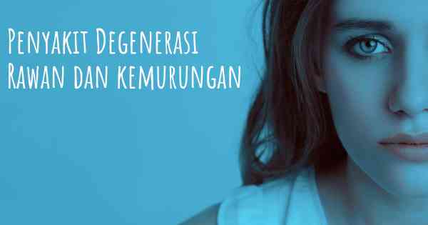 Penyakit Degenerasi Rawan dan kemurungan