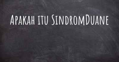 Apakah itu SindromDuane