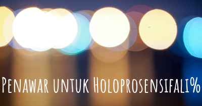 Penawar untuk Holoprosensifali%