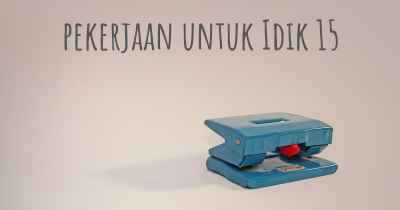 pekerjaan untuk Idik 15