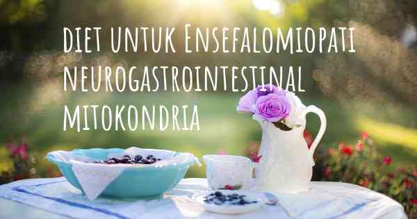 diet untuk Ensefalomiopati neurogastrointestinal mitokondria