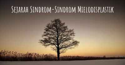Sejarah Sindrom-Sindrom Mielodisplastik