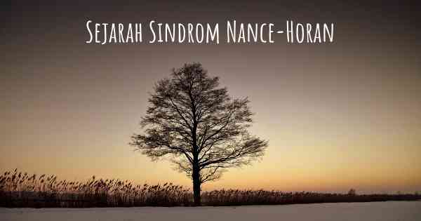 Sejarah Sindrom Nance-Horan