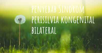 penyebab Sindrom perisilvia kongenital bilateral