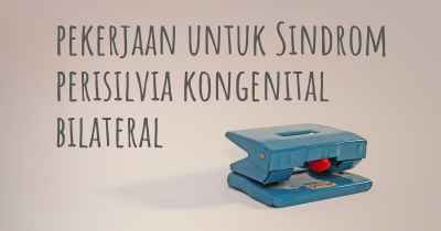 pekerjaan untuk Sindrom perisilvia kongenital bilateral