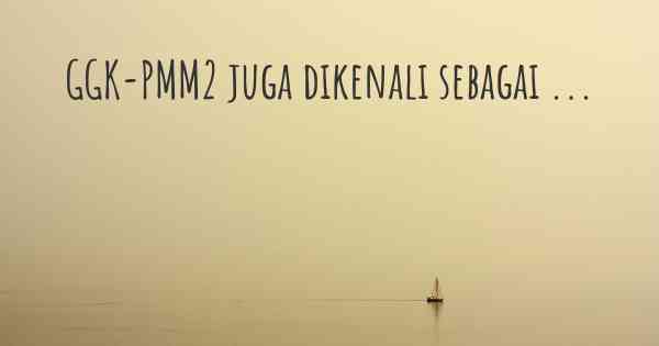 GGK-PMM2 juga dikenali sebagai ...