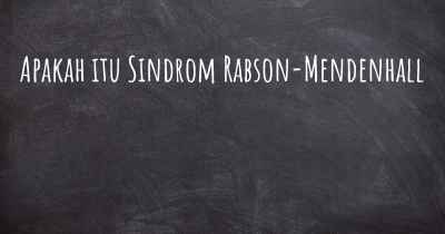 Apakah itu Sindrom Rabson-Mendenhall