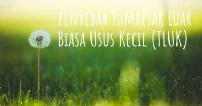 penyebab Tumbesar Luar Biasa Usus Kecil (TLUK)