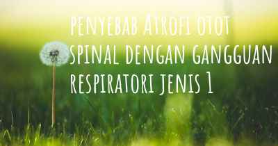 penyebab Atrofi otot spinal dengan gangguan respiratori jenis 1