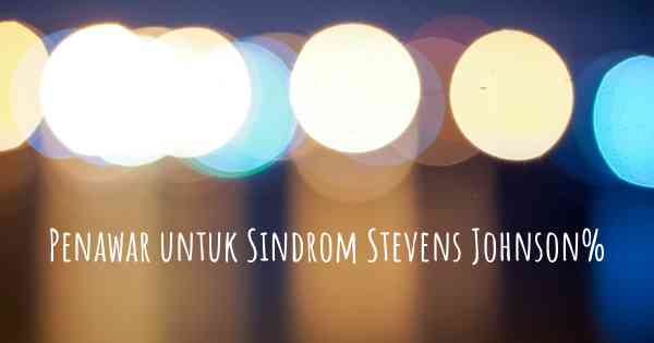 Penawar untuk Sindrom Stevens Johnson%