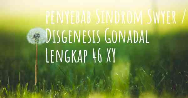 penyebab Sindrom Swyer / Disgenesis Gonadal Lengkap 46 XY
