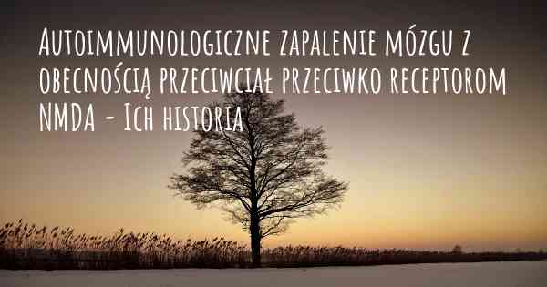 Autoimmunologiczne zapalenie mózgu z obecnością przeciwciał przeciwko receptorom NMDA - Ich historia