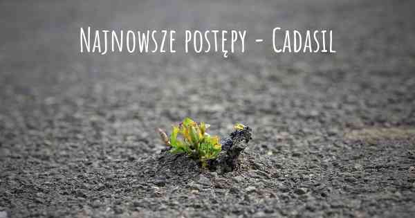 Najnowsze postępy - Cadasil