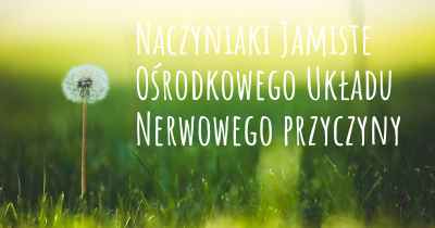 Naczyniaki Jamiste Ośrodkowego Układu Nerwowego przyczyny