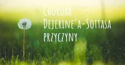 Choroba Dejerine'a-Sottasa przyczyny