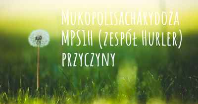 Mukopolisacharydoza MPS1H (zespół Hurler) przyczyny