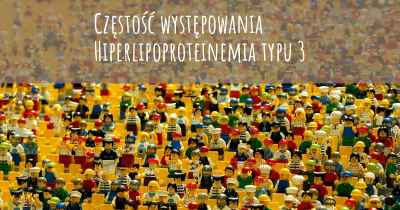 Częstość występowania Hiperlipoproteinemia typu 3